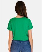 T-shirt en Coton & Lin Marta émeraude