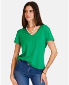 T-shirt en Coton & Lin Marta émeraude