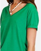 T-shirt en Coton & Lin Marta émeraude
