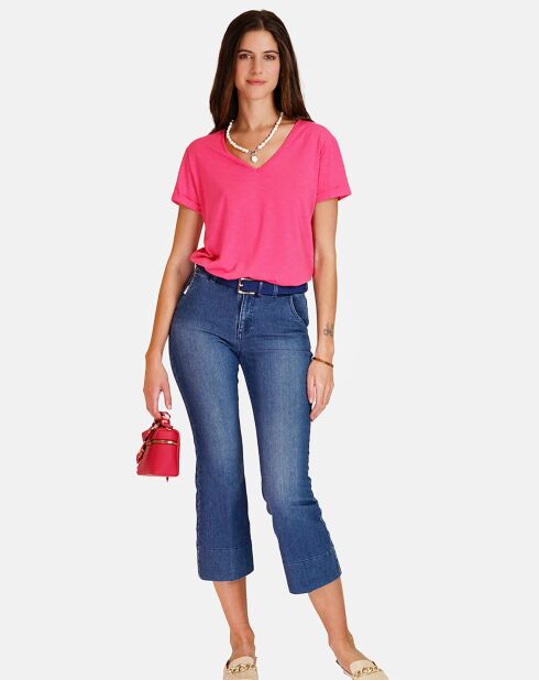 T-shirt en Coton & Lin Marta fushia