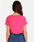 T-shirt en Coton & Lin Marta fushia