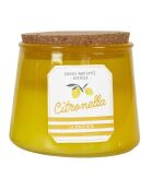 Bougie citronnelle pot bain de soleil coloris aléatoire - 2 mèches 25h