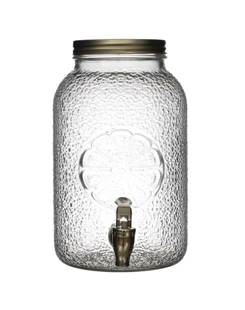 Fontaine en verre citron 3.8L - 15x26x19 cm