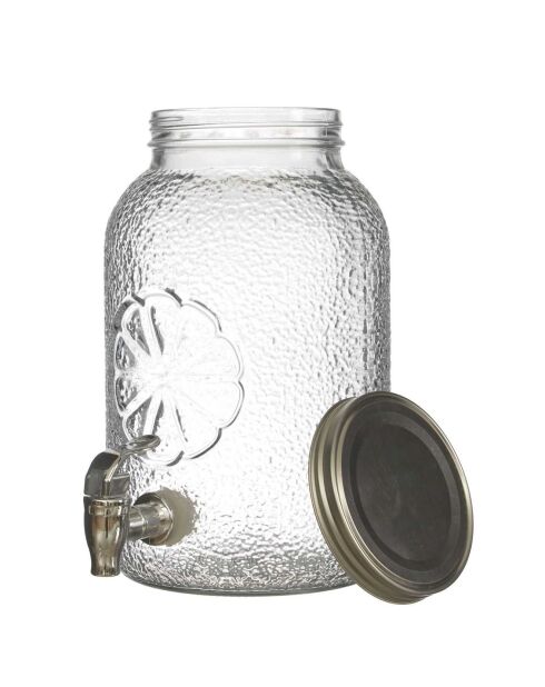 Fontaine en verre citron 3.8L - 15x26x19 cm