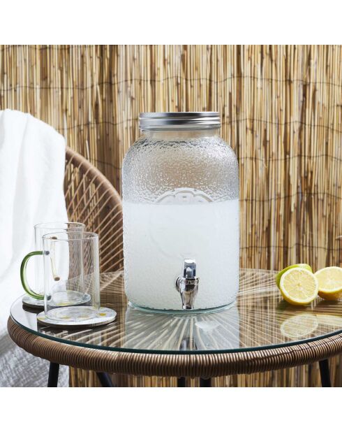 Fontaine en verre citron 3.8L - 15x26x19 cm