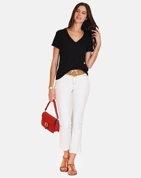 T-shirt en Coton & Lin Marta noir