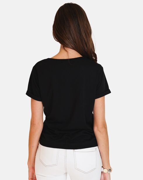 T-shirt en Coton & Lin Marta noir