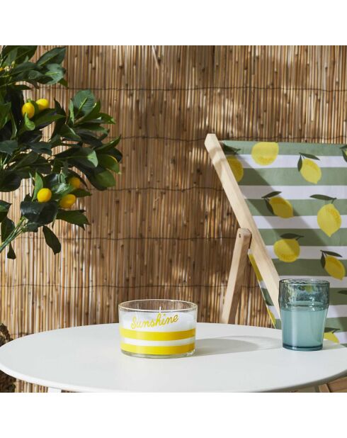 Bougie citronnelle bain de soleil coloris aléatoire - 3 mèches 20h