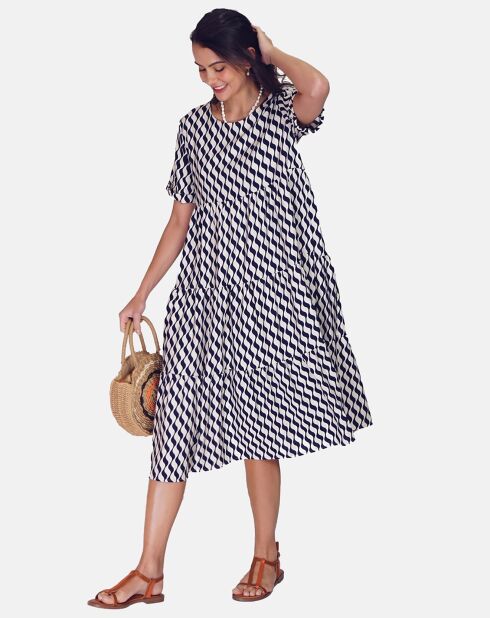 Robe en Lin & Coton Sophie marine