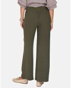 Pantalon en Lin & Coton Emily kaki claire