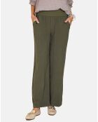 Pantalon en Lin & Coton Emily kaki claire