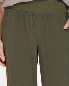 Pantalon en Lin & Coton Emily kaki claire