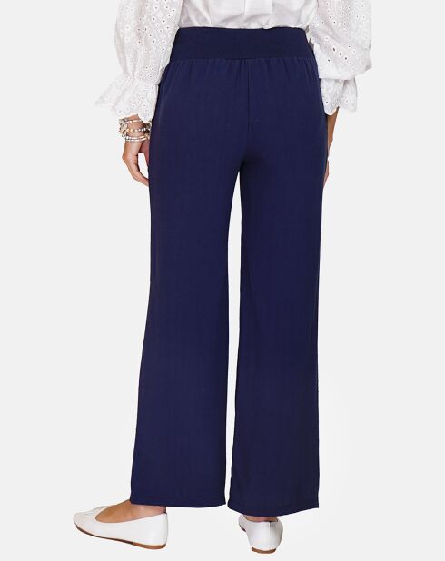Pantalon en Lin & Coton Emily marine