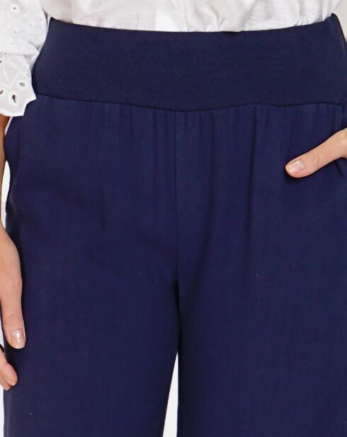 Pantalon en Lin & Coton Emily marine