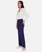 Pantalon en Lin & Coton Emily marine