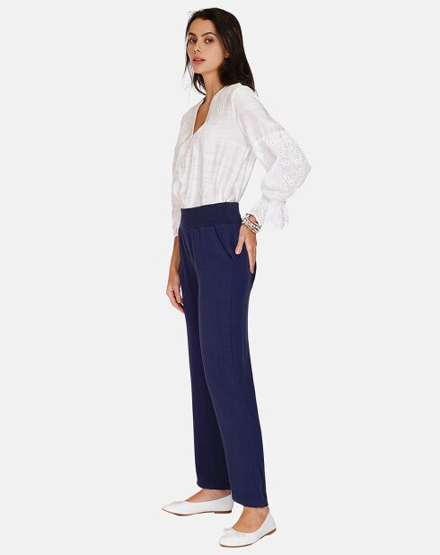 Pantalon en Lin & Coton Emily marine