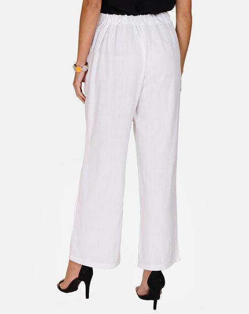 Pantalon en Lin & Coton Louise blanc
