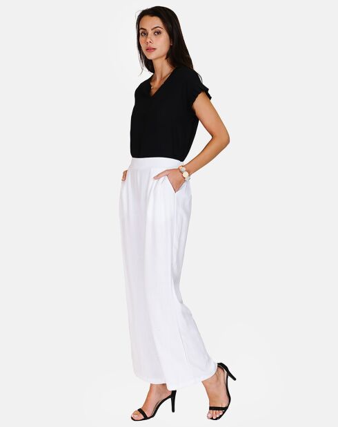 Pantalon en Lin & Coton Louise blanc