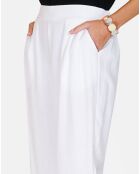 Pantalon en Lin & Coton Louise blanc
