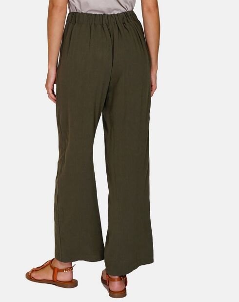 Pantalon en Lin & Coton Louise kaki claire