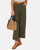 Pantalon en Lin & Coton Louise kaki claire