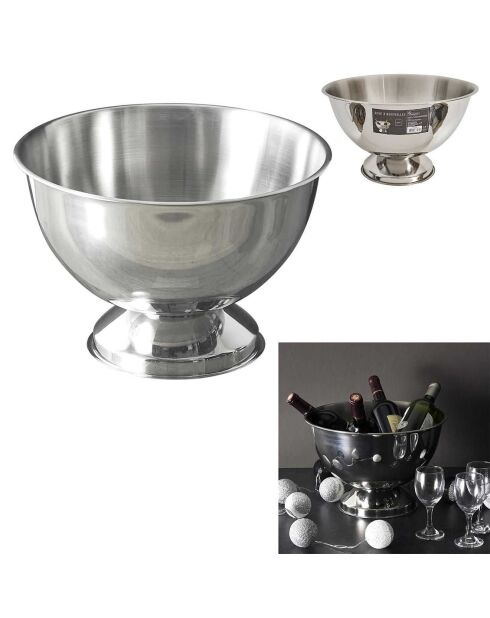 Seau à bouteille argenté - D.36 cm