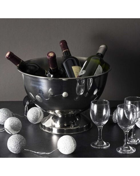 Seau à bouteille argenté - D.36 cm