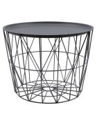 Table filaire grise - D.52.5x40 cm