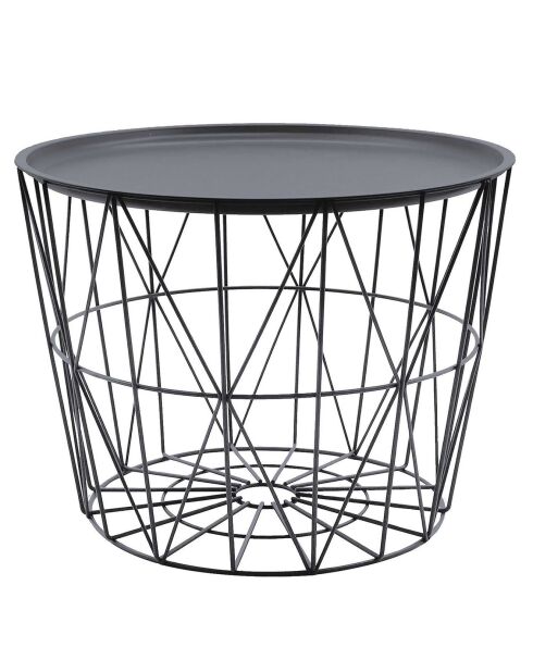 Table filaire grise - D.52.5x40 cm