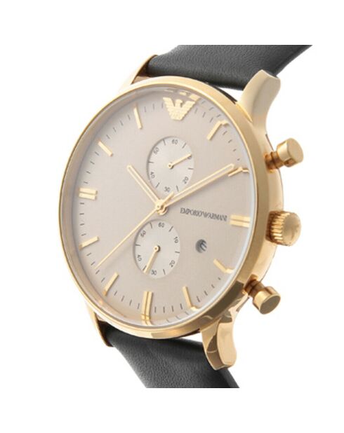 Montre Homme en Cuir AR0386 noire