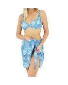 Paréo Court Liscia bleu