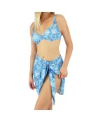Paréo Court Liscia bleu