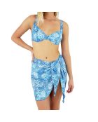Paréo Court Liscia bleu