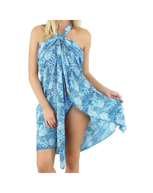 Paréo Long Liscia bleu