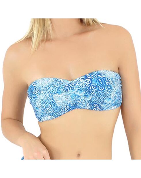 Haut Bandeau Liscia bleu