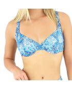 Haut à armatures Liscia bleu