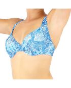 Haut à armatures Liscia bleu