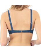 Haut de maillot de bain balconnet à coques Allure bleu marine