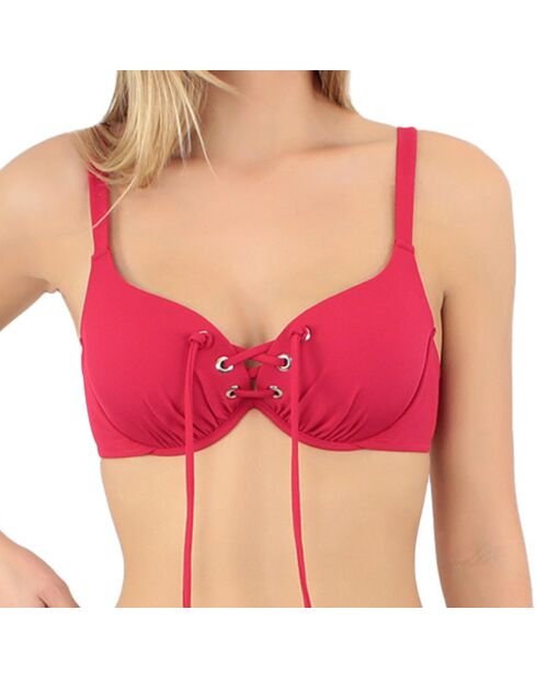 Haut de maillot de bain balconnet à coques Allure rouge