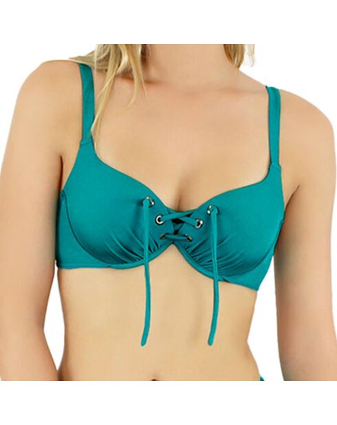Haut de maillot de bain balconnet à coques Allure vert