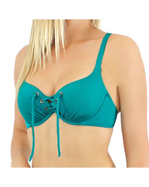 Haut de maillot de bain balconnet à coques Allure vert