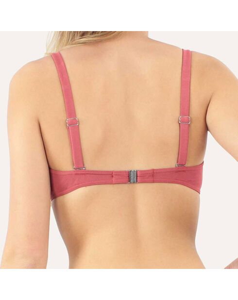 Haut de maillot de bain balconnet à coques Allure vieux rose