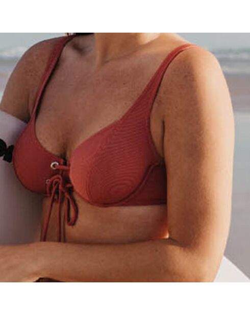 Allure oudroze top met beugel