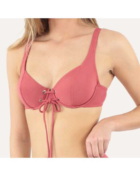 Allure oudroze top met beugel