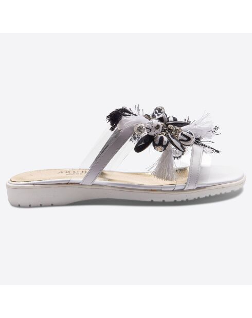 Maleka-Sandalen in Schwarz/Weiß