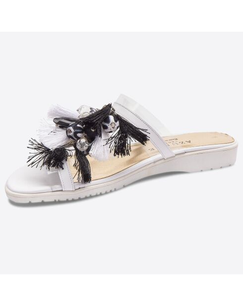 Maleka-Sandalen in Schwarz/Weiß