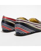 Mocassins Canino noir/multicolore