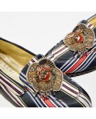 Mocassins Canino noir/multicolore