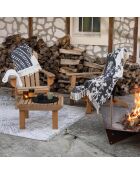 Plaid Recyclé Gini carbone - 160x140 cm