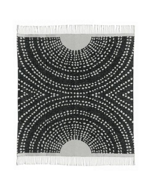 Plaid Recyclé Taina carbone - 160x140 cm
